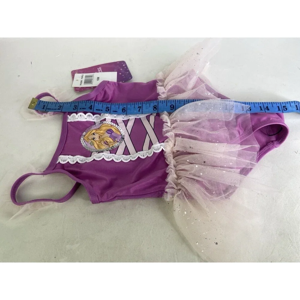 Disney Tangled Rapunzel Tutu One Piece Swimsuit Swimwear Girls Size 18 Months